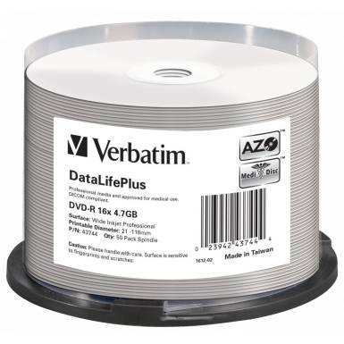 Verbatim DVD-R 4,7Gb 16x Hengeres 50db/csomag (50-es címke) 43744 Verbatim DVD-R 4,7Gb 16x Hengeres 50db/csomag (50-es címke) 43744