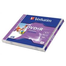 Verbatim DVD+R 4,7Gb 16x Norm&aacute;l tok 1db/csomag (1-es c&iacute;mke) 43508