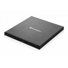 Verbatim Ultra HD 4K External Slimline Blu-ray Writer Black BOX 43888