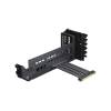 PHANTEKS Premium PCIe Gen5 függőleges GPU-tartó, DRGB, 220 mm-es PCIe 5.0 x 16 riser, fekete PH-PGPUKT5.0_DBK01