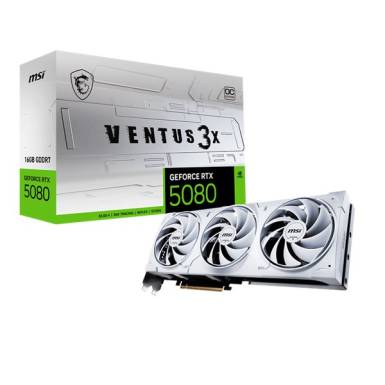 MSI Videokártya PCI-Ex16x nVIDIA RTX 5080 VENTUS 3X WHITE 16GB DDR7 OC RTX 5080 16G VENTUS 3X OC WHIT MSI Videokártya PCI-Ex16x nVIDIA RTX 5080 VENTUS 3X WHITE 16GB DDR7 OC RTX 5080 16G VENTUS 3X OC WHIT
