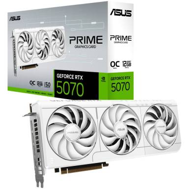 ASUS Videokártya PCI-Ex16x nVIDIA RTX 5070 12GB DDR7 PRIME-RTX5070-O12G-WHITE ASUS Videokártya PCI-Ex16x nVIDIA RTX 5070 12GB DDR7 PRIME-RTX5070-O12G-WHITE