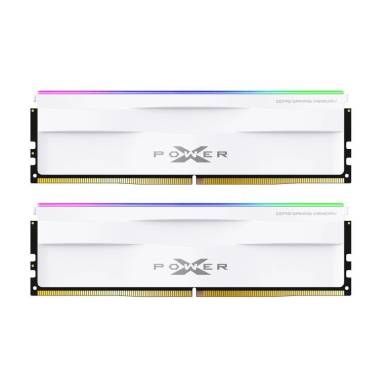 SILICON POWER Memória DDR5 32GB 6000Mhz CL30 DIMM Xpower Zenith RGB Gaming (Kit of 2) White XMP 3.0 SP032GXLWU60AFDH SILICON POWER Memória DDR5 32GB 6000Mhz CL30 DIMM Xpower Zenith RGB Gaming (Kit of 2) White XMP 3.0 SP032GXLWU60AFDH