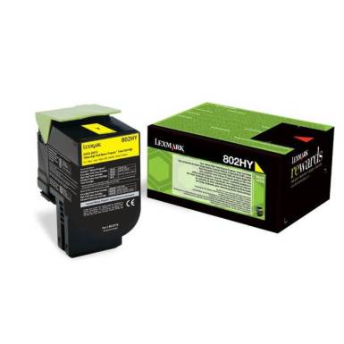 Lexmark 802HY High Yellow toner 80C2HY0