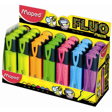 MAPED Szövegkiemelő display, 1-5 mm, MAPED "Fluo Peps Classic", vegyes színek