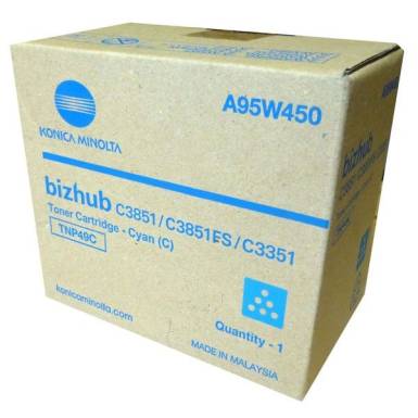 Konica Minolta TNP49C Cyan toner A95W450 Konica Minolta TNP49C Cyan toner A95W450