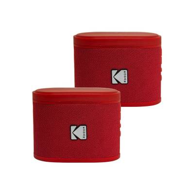 Kodak BRIXRD2 Soundbrix Mini Bluetooth Coloured Portable Two Speakers Red KO-BRIXRD2 Kodak BRIXRD2 Soundbrix Mini Bluetooth Coloured Portable Two Speakers Red KO-BRIXRD2