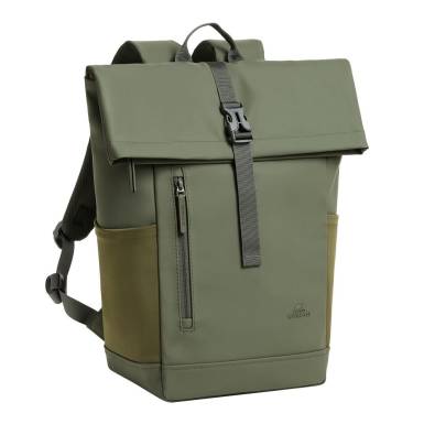 RivaCase 7826 ECO 17L Roll top backpack 14" Olive Green 4260709015637