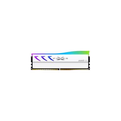 SILICON POWER Mem&oacute;ria DDR5 64GB 6400Mhz CL32 DIMM Storm RGB Gaming White (Kit of 2) XMP 3.0/EXPO SP064GXLWU64AFDK