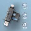 AXAGON CRE-DAC SuperSpeed USB-C + USB-A Card Reader CRE-DAC