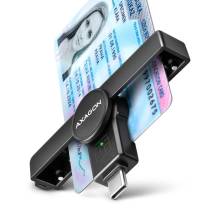 AXAGON CRE-SMPC PocketReader USB-C Smart Card Reader Black CRE-SMPC AXAGON CRE-SMPC PocketReader USB-C Smart Card Reader Black CRE-SMPC