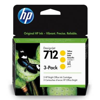 HP 3ED79A (712) Yellow tintapatroncsomag (3pack) 3ED79A HP 3ED79A (712) Yellow tintapatroncsomag (3pack) 3ED79A