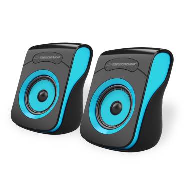 Esperanza Flamenco USB Stereo Speakers Black/Blue EP140KB Esperanza Flamenco USB Stereo Speakers Black/Blue EP140KB