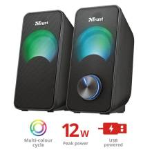 Trust Arys RGB Compact 2.0 Speaker Set Black 23120 Trust Arys RGB Compact 2.0 Speaker Set Black 23120