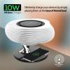 Promate HomeCloud 3-in-1 Cloud Design Wireless Speaker with LED Nightlight and Wireless Charger Black/White HOMECLOUD.UNI