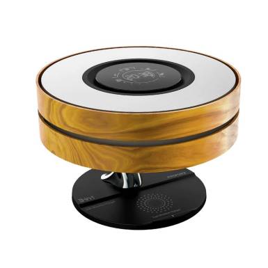 Promate Mirth 3-in-1 Contemporary Designed Wireless Speaker with Desk Lamp and Wireless Charger Wood MIRTH.UNI Promate Mirth 3-in-1 Contemporary Designed Wireless Speaker with Desk Lamp and Wireless Charger Wood MIRTH.UNI