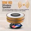 Promate Mirth 3-in-1 Contemporary Designed Wireless Speaker with Desk Lamp and Wireless Charger Wood MIRTH.UNI