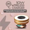Promate Mirth 3-in-1 Contemporary Designed Wireless Speaker with Desk Lamp and Wireless Charger Wood MIRTH.UNI