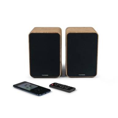 Thomson WS602DUO Bluetooth Bookshelf Speaker Wood WS602DUO Thomson WS602DUO Bluetooth Bookshelf Speaker Wood WS602DUO