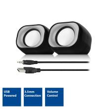 Eminent 2.0 Stereo speaker set for PC and laptop USB powered Black EM3513