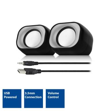 Eminent 2.0 Stereo speaker set for PC and laptop USB powered Black EM3513 Eminent 2.0 Stereo speaker set for PC and laptop USB powered Black EM3513