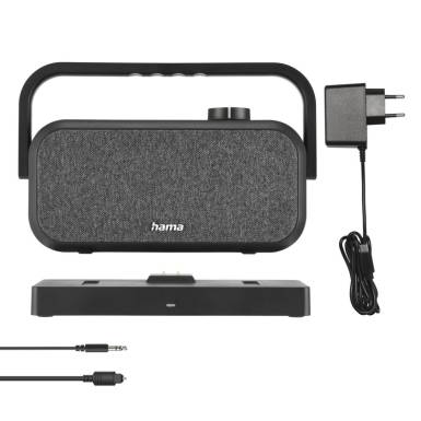 Hama Loudspeaker for TVs 2.4GHz Station + Bluetooth Portable Stereo Speaker Black 00221849