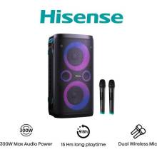 Hisense Party Storm1 300W Bluetooth Speaker + 2 Microphone Black 20016679