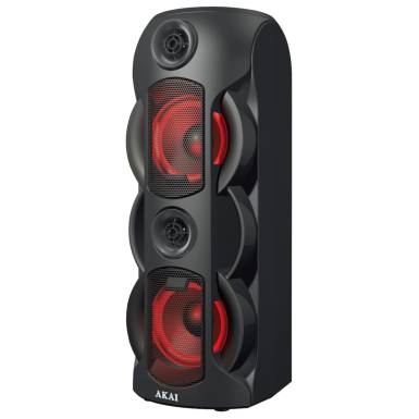 Akai 2.0 Portable Bluetooth Speaker 60W Black PARTY SPEAKER 370 Akai 2.0 Portable Bluetooth Speaker 60W Black PARTY SPEAKER 370