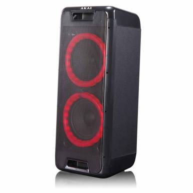 Akai 2.0 Portable Bluetooth Speaker 100W Black DJ-880 Akai 2.0 Portable Bluetooth Speaker 100W Black DJ-880