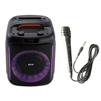 Akai 1.0 Portable Bluetooth Speaker 20W Black ABTS-V20 Akai 1.0 Portable Bluetooth Speaker 20W Black ABTS-V20