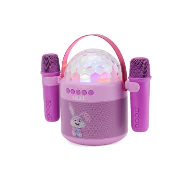 Akai JoyBox Kids 6W Karaoke Speaker with 2 Microphone Pink JOYBOX KIDS Akai JoyBox Kids 6W Karaoke Speaker with 2 Microphone Pink JOYBOX KIDS