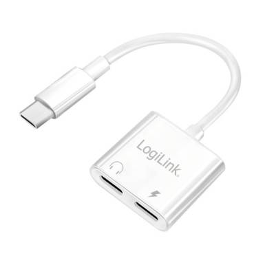 Logilink UA0433 USB-C adapter with PD charging port White UA0433