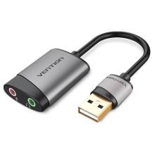Vention USB External Sound Card 0.15M Gray Metal CDKHB