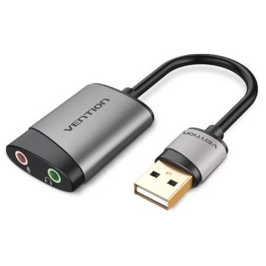 Vention USB External Sound Card 0.15M Gray Metal CDKHB Vention USB External Sound Card 0.15M Gray Metal CDKHB