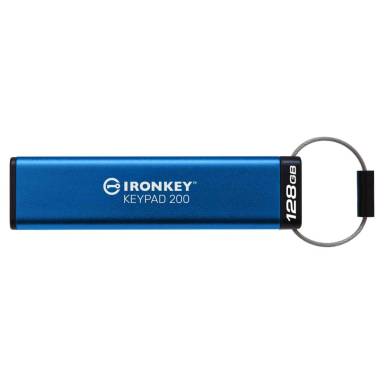 Kingston 128GB IronKey Keypad 200 USB3.2 Blue IKKP200/128GB Kingston 128GB IronKey Keypad 200 USB3.2 Blue IKKP200/128GB