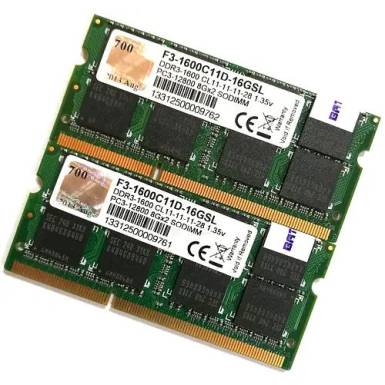 G.SKILL 16GB DDR3L 1600MHz Kit(2x8GB) SODIMM F3-1600C11D-16GSL G.SKILL 16GB DDR3L 1600MHz Kit(2x8GB) SODIMM F3-1600C11D-16GSL