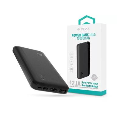 Devia ST125636 Kintone Series Lite 5 10000mAh Powerbank Black ST125636