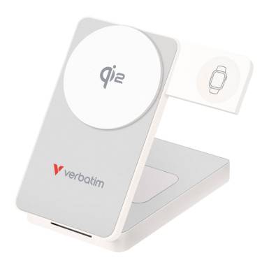 Verbatim Charge "n" Go Qi2 10000mAh Wireless PowerBank White 32296 Verbatim Charge "n" Go Qi2 10000mAh Wireless PowerBank White 32296