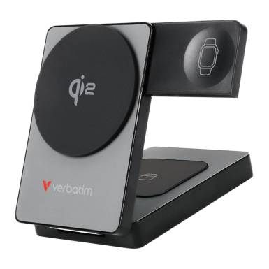 Verbatim Charge "n" Go Qi2 5000mAh Wireless PowerBank Grey 32294 Verbatim Charge "n" Go Qi2 5000mAh Wireless PowerBank Grey 32294
