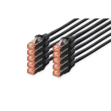 Digitus CAT6 S-FTP Patch Cable 0,5m Black DK-1644-005-BL-10 Digitus CAT6 S-FTP Patch Cable 0,5m Black DK-1644-005-BL-10