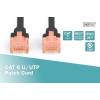 Digitus CAT6 U-UTP Patch Cable 0,25m Black DK-1617-0025/BL