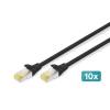 Digitus CAT6A S-FTP Patch Cable 1m Black 10db DK-1644-A-010-BL-10