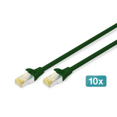 Digitus CAT6A S-FTP Patch Cable 1m Green (10db) DK-1644-A-010-G-10 Digitus CAT6A S-FTP Patch Cable 1m Green (10db) DK-1644-A-010-G-10