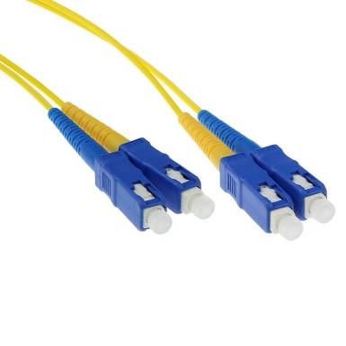 ACT LSZH Singlemode 9/125 OS2 fiber cable duplex with SC connectors 1,5m Yellow RL3951 ACT LSZH Singlemode 9/125 OS2 fiber cable duplex with SC connectors 1,5m Yellow RL3951
