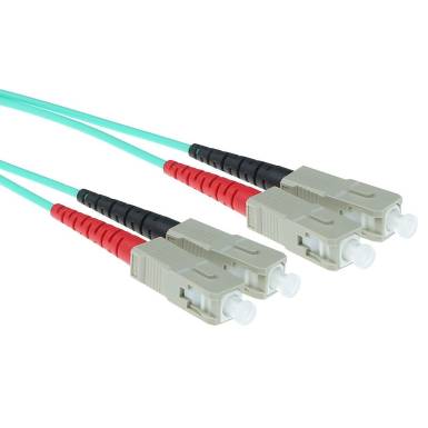 ACT LSZH Multimode 50/125 OM3 fiber cable duplex with SC connectors 10m Blue RL3610 ACT LSZH Multimode 50/125 OM3 fiber cable duplex with SC connectors 10m Blue RL3610