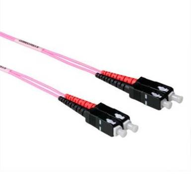 ACT LSZH Multimode 50/125 OM4 fiber cable duplex with SC connectors 30m Pink RL3730 ACT LSZH Multimode 50/125 OM4 fiber cable duplex with SC connectors 30m Pink RL3730
