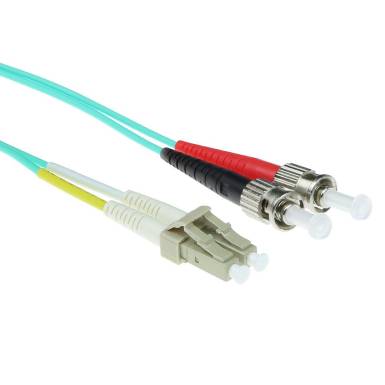 ACT LSZH Multimode 50/125 OM3 fiber cable duplex with LC and ST connectors 2m Blue RL7602 ACT LSZH Multimode 50/125 OM3 fiber cable duplex with LC and ST connectors 2m Blue RL7602