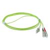 ACT LSZH Multimode 50/125 OM5 fiber cable duplex with LC and SC connectors 2m Green RL5902