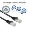 ACT CAT8 U-FTP Patch Cable 0,15m Black FB8130