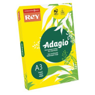 REY Másolópapír, színes, A3, 80 g, REY "Adagio", intenzív sárga